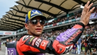 File photo: Prima Pramac Racing's Spanish rider Jorge Martin celebrates after winning the Sprint race of the MotoGP Malaysian Grand Prix in November 2024. (Photo by Mohd Rasfan / AFP)