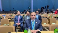 Minister of Environment and Climate Change H E Dr. Abdullah bin Abdulaziz bin Turki Al Subaie with the Qatari delegate at COP 29.