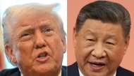 This combination of pictures created on February 04, 2025 shows US President Donald Trump in the Oval Office of the White House on February 3, 2025, in Washington, DC and China's President Xi Jinping speaking in Macau on December 19, 2024.  (Photo by Jim Watson and Anthony Kwan / AFP)
