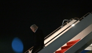 US President Donald Trump arrives at Joint Base Andrews in Maryland on March 2, 2025, as he returns to the White House. (Photo by ROBERTO SCHMIDT / AFP)
