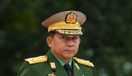 (FILES) Myanmar's Chief Senior General Min Aung Hlaing, commander-in-chief of the Myanmar armed forces, looks on during the 71th anniversary of Martyrs' Day in Yangon on July 19, 2018. (Photo by AFP)
