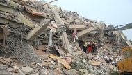 Rescuers carry out disaster relief and rescue efforts after an earthquake in Mandalay, Myanmar, March 30, 2025. (Photo by Myo Kyaw Soe/Xinhua)
