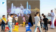 Children taking part in activities as part of  Eid Al Fitr celebrations at Katara, yesterday. Pic: Ahmed Barakat / The Peninsula