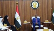 Chairman of the Transitional Sovereignty Council of the Republic of Sudan H E Lieutenant General Abdel Fattah Al Burhan and Minister of State for International Cooperation H E Maryam bint Ali bin Nasser Al Misnad during the meeting.