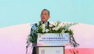 Malaysian Deputy Prime Minister Fadillah Yusof delivers a speech at the China-ASEAN Media and Think Tank Forum in Kuala Lumpur, Malaysia, April 11, 2025. (Photo by Chong Voon Chung/Xinhua)
