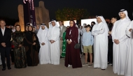 Chairperson of Qatar Museums H E Sheikha Al Mayassa bint Hamad bin Khalifa Al Thani along with other dignitaries during the inauguration.
