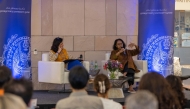 Sonali Deraniyagala in conversation with Kamila Shamsie during the Qalam series. 