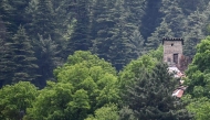 An Indian army observation post is seen along the Line of Control (LoC) in Indian-administered Kashmir on May 2, 2025. (Photo by Sajjad HUSSAIN / AFP)