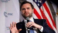 US Vice President JD Vance delivers remarks to the Munich Leaders Meeting, hosted by the Munich Security Conference, at the Willard Hotel in Washington on May 07, 2025. (Photo by Kevin Dietsch/Getty Images via AFP)
