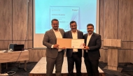 Managing Director of Qatar Tec, Jebi K John, receiving the award.