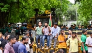 Bangladesh Nationalist Party (BNP) supporters gather near the chief adviser's residence in Dhaka on May 21, 2025, demanding BNP's Ishraque Hossain as the capital's mayor. (Photo by MUNIR UZ ZAMAN / AFP)
