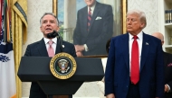 US Special Envoy to the Middle East Steve Witkoff (L) speaks as US President Donald Trump looks on during a swearing in ceremony for interim US Attorney for the District of Columbia Jeanine Pirro in the Oval Office of the White House in Washington, DC, on May 28, 2025. (Photo by Jim WATSON / AFP)