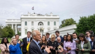 Counselor to the President for Trade and Manufacturing Peter Navarro speaks to the press outside the White House in Washington, DC, on May 29, 2025. (Photo by Jim Watson / AFP)
