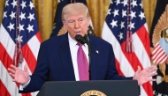US President Donald Trump speaks before signing a bill blocking California's rule banning the sale of new gas-powered cars by 2035 in the East Room of the White House in Washington, DC on June 12, 2025. (Photo by Saul Loeb / AFP)