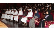 Minister of Education and Higher Education H E Lolwah bint Rashid bin Mohammed Al Khater with other officials during the event.