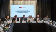Australian Ambassador to Qatar H E Shane Flanagan and Vice-Chairman of BUC Dr. Hassan Al-Derham with other officials during the event.
