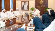 Minister of Justice and Minister of State for Cabinet Affairs H E Ibrahim bin Ali bin Issa Al Hassan Al Mohannadi chairing the meeting.