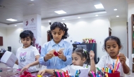  Kids taking part in one of the activities of the summer camp.