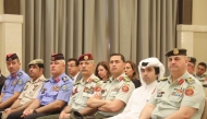 Undersecretary of the Ministry of Justice and Chairman of Qatar’s National Committee for International Humanitarian Law H E Saeed bin Abdullah Al Suwaidi (second right) and other officials at the event.