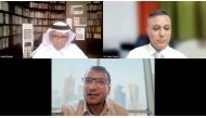 Dr. Saad Albazei (top left) and Dr. Amer Al Samadi  (top right) during the discussion.