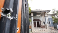 This photo taken on July 28, 2025 shows a damaged house hit by artillery shelling in Oddar Meanchey province, Cambodia. (Photo by Nitola/Xinhua)
