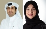 Secretary-General of FGCCC, Saleh bin Hamad Al-Sharqi (left)and QC Board Member, Ibtihaj Al-Ahmadani.