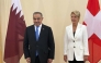 Minister of Finance H E Ali bin Ahmed Al Kuwari and President of Swiss Confederation H E Karin Keller-Sutter during the meeting.