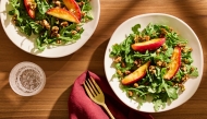 Arugula Salad With Sauteed Apples and Nuts. Picture: Tom McCorkle; food styling by Gina Nistico/Both for the Washington Post