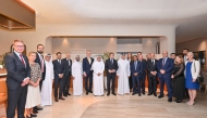 Minister for International Development Cooperation and Foreign Trade of the Kingdom of Sweden H E Benjamin Dousa with QBA board members and other officials during the event.