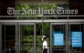 The New York Times building is seen on June 30, 2020 in New York City. (Photo by Johannes EISELE / AFP)