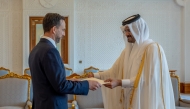 Deputy Amir H H Sheikh Abdullah bin Hamad Al-Thani with Ambassador of Canada H E Karim Morcos 