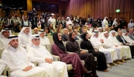 Chairperson of Qatar Foundation H H Sheikha Moza bint Nasser; Vice Chairperson of Qatar Foundation H E Sheikha Hind bint Hamad Al Thani; Minister of Social Development and Family H E Buthaina bint Ali Al Jabr Al Nuaimi and Minister of Public Health H E Mansoor bin Ebrahim Al-Mahmoud along with other Ministers and dignitaries at the conference yesterday.