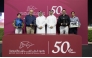 Head of QREC Racing Operations Section Rashid Saed Adiba presented the trophies to connections of Doha Bu Thaila who won the Al Hamla Cup. Pictures: Juhaim/QREC