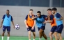Al Duhail players attend a training session to prepare for their match against Al Wahda FC.  