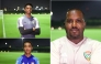 Clockwise from top left: Goalkeeper Jassim Al Hammadi; Assistant coach and former UAE player Nawaf Mubarak; and UAE player Abdulrahman Al Awani 