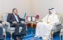 Minister of State for Energy Affairs, H E Saad Sherida Al-Kaabi, with Minister of Petroleum of the Islamic Republic of Iran H E Mohsen Paknejad.