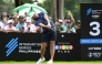 Dustin Johnson of the US tees during the International Series Philippines at Sta Elena Golf Club in Santa Rosa town, Laguna province, south of Manila on October 23, 2025. (Photo by Ted Aljibe / AFP)