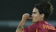 Roma's Argentine forward #21 Paulo Dybala. (Photo by Filippo MONTEFORTE / AFP)