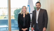 Qatar Olympic Committee President H E Sheikh Joaan bin Hamad Al Thani with International Olympic Committee President Kirsty Coventry in Lausanne, Switzerland. 