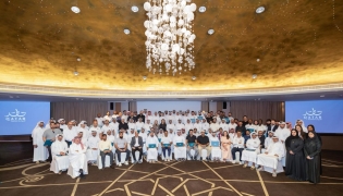 Officials and participants during the ceremony. 