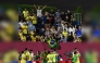 Brazil players celebrate after winning the match. PIC: CBF