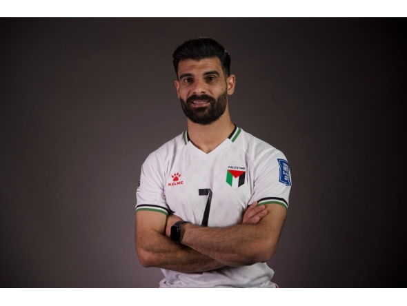Mosab Al Battat, captain of the Palestinian national team