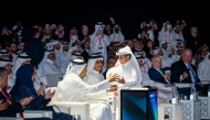 Prime Minister and Minister of Foreign Affairs H E Sheikh Mohammed bin Abdulrahman bin Jassim Al Thani inaugurating MWC Doha 2025 at DECC yesterday.
