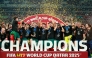 AFP photo of Portugal's players celebrate with the trophy on the podium after the FIFA U17 World Cup final football match between Portugal and Austria at Khalifa International Stadium in Al-Rayyan on November 27, 2025.