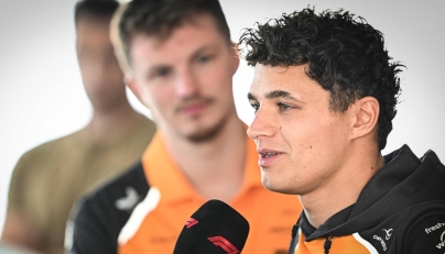 McLaren’s Lando Norris at the Lusail International Circuit ahead of the Formula One Qatar Grand Prix 2025 yesterday.