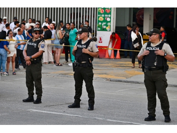 Ecuadorian footballer Mario Pineida was killed in an attack in the port city of Guayaquil on December 17, 2025, according to his club Ecuador's Barcelona. (Photo by Marcos Pin / AFP)