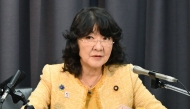 Japan's Finance Minister Satsuki Katayama holds a press conference after the cabinet's approval of the fiscal 2026 budget proposal at the Finance Ministry in Tokyo on December 26, 2025. (Photo by JIJI Press / AFP) 