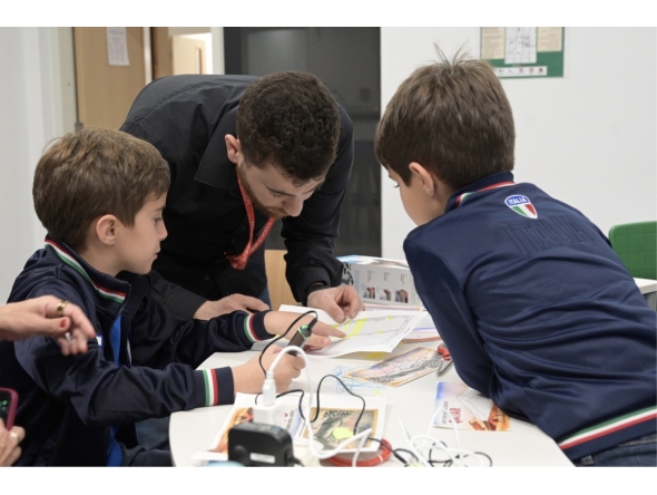 Students participating in the Children's Day activities.