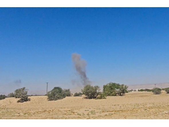 This image grab from an AFPTV footage shows smoke billowing after airstrikes in Yemen. (Photo by AFPTV / AFP)