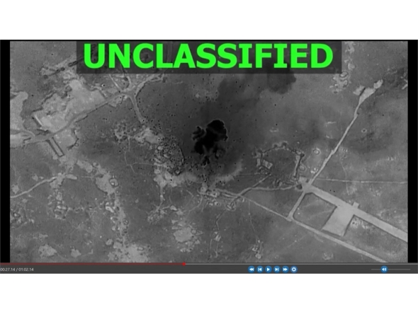 Screen grab obtained 10 January, 2026 from video released by the US Central Command on their X account @CENTCOM shows images of 